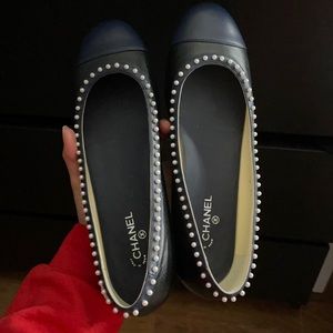 Chanel Pearl Ballerina Flats
